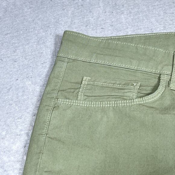 L'Agence Mirabel Pants Womens 25 Cropped Flight Soft Army Zip Button Closure - Picture 3 of 11